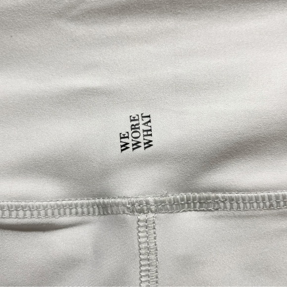 WE WORE WHAT Women’s LACE-UP LEGGING Activewear Light Gray Brushed Poly Sz L - Picture 6 of 11